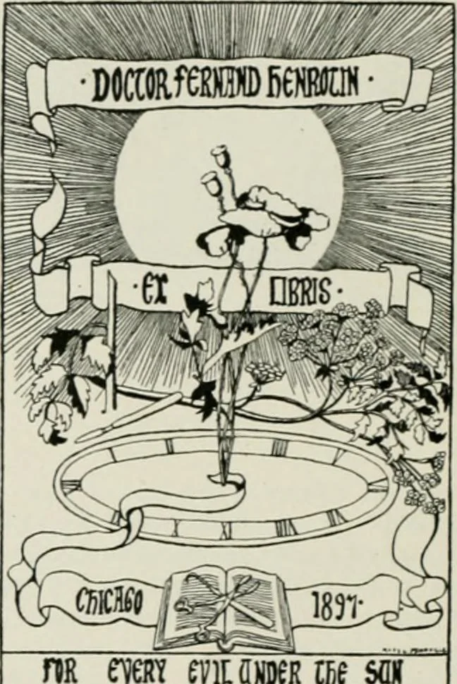 An illustration from Modern book-plates and their designers, 1898, leaf 83