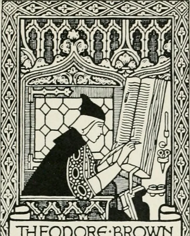 An illustration from Modern book-plates and their designers, 1898, leaf 84