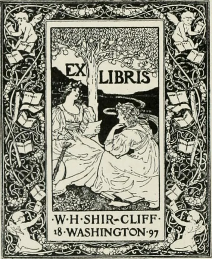 An illustration from Modern book-plates and their designers, 1898, leaf 85