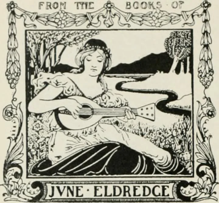 An illustration from Modern book-plates and their designers, 1898, leaf 87