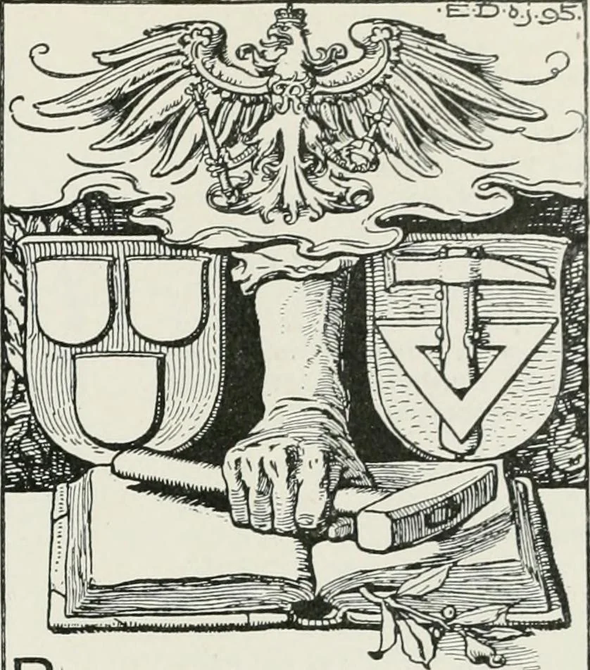 An illustration from Modern book-plates and their designers, 1898, leaf 88