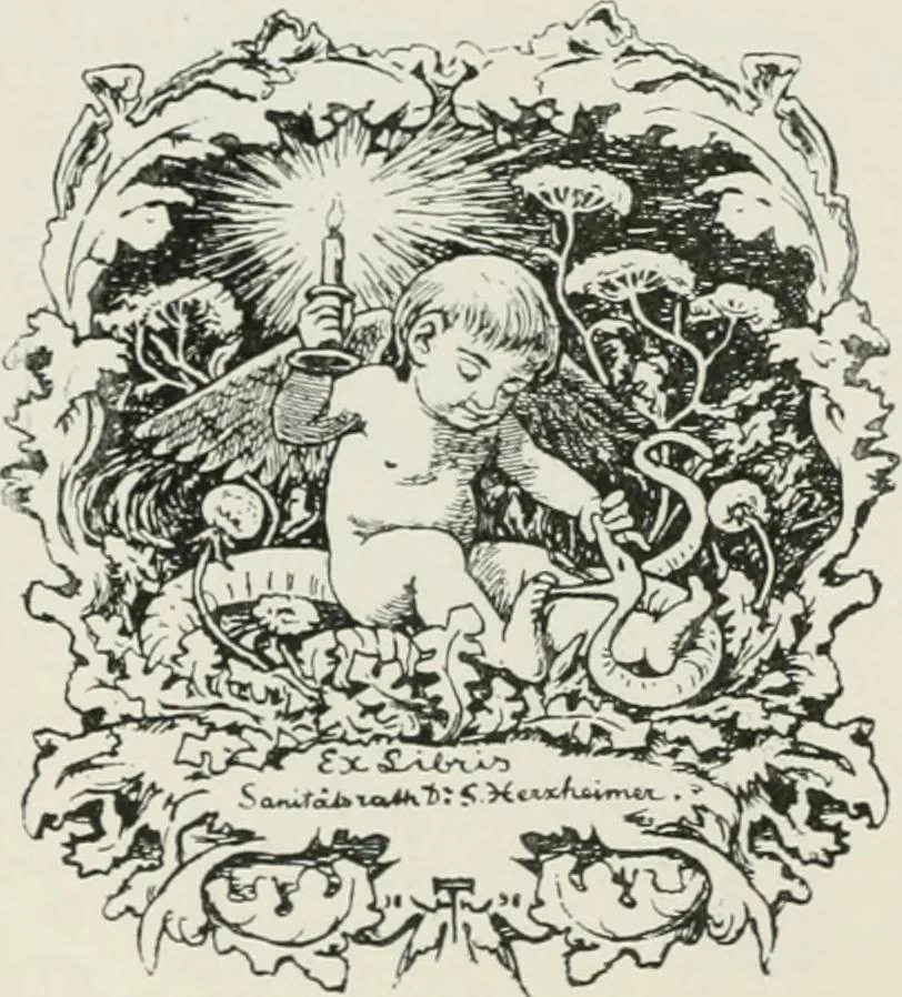 An illustration from Modern book-plates and their designers, 1898, leaf 89