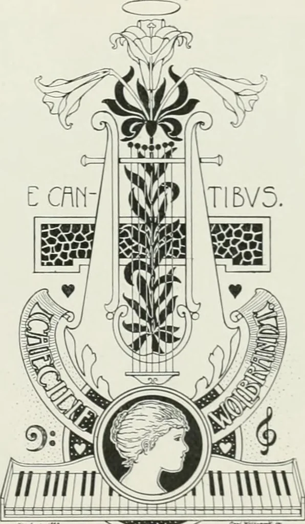 An illustration from Modern book-plates and their designers, 1898, leaf 90