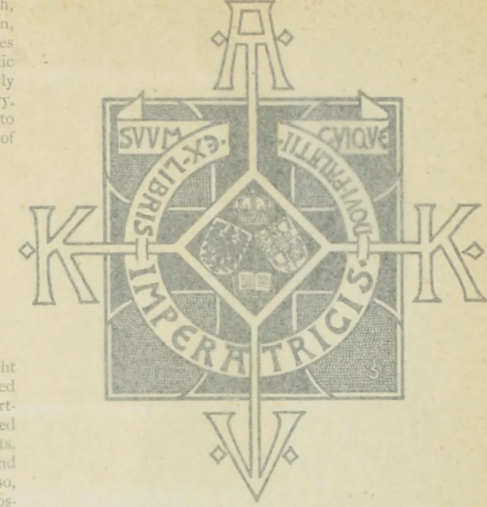 An illustration from Modern book-plates and their designers, 1898, leaf 93