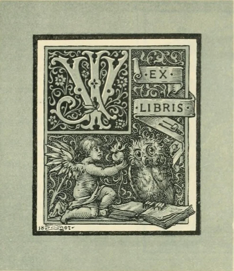 An illustration from Modern book-plates and their designers, 1898, leaf 94