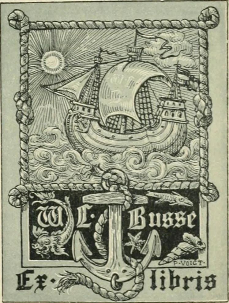 An illustration from Modern book-plates and their designers, 1898, leaf 94