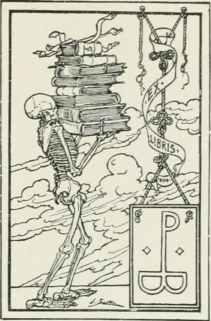 An illustration from Modern book-plates and their designers, 1898, leaf 96
