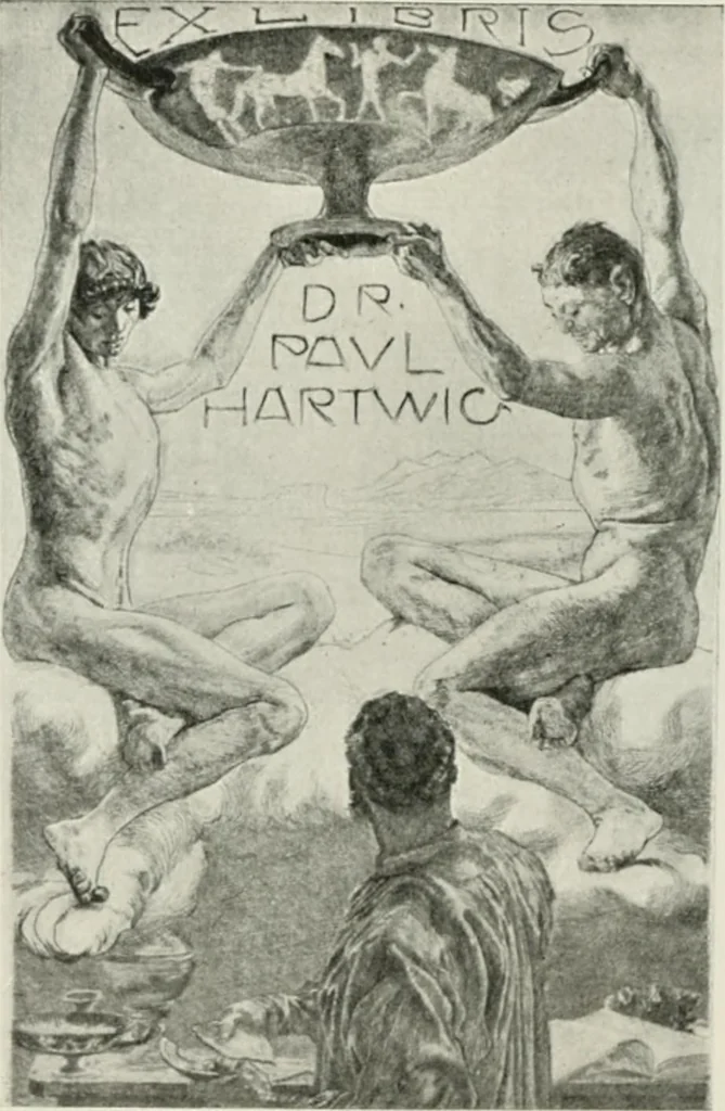 An illustration from Modern book-plates and their designers, 1898, leaf 97