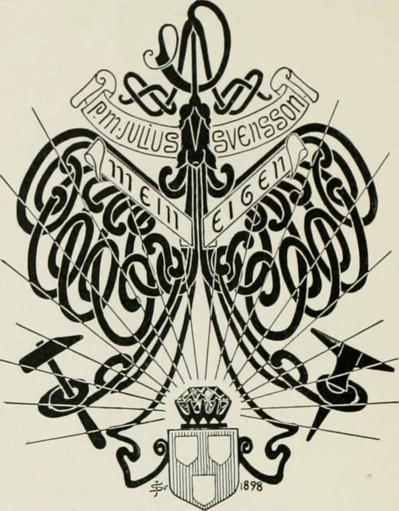 An illustration from Modern book-plates and their designers, 1898, leaf 99