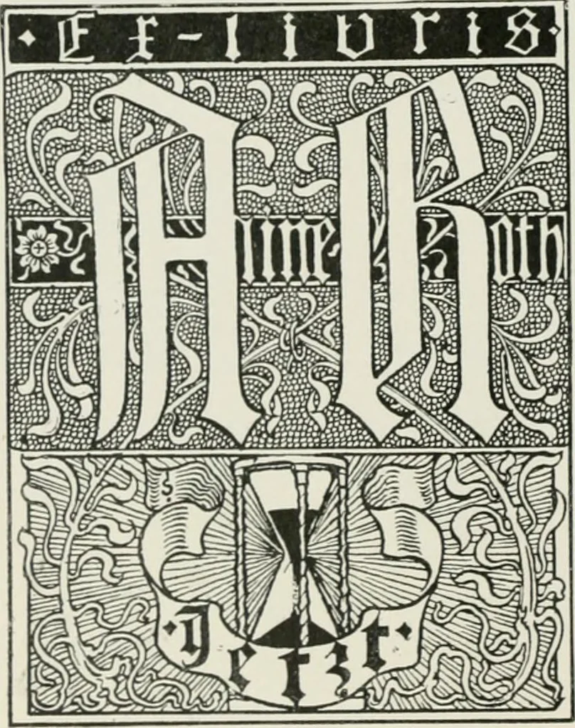 An illustration from Modern book-plates and their designers, 1898, leaf 99