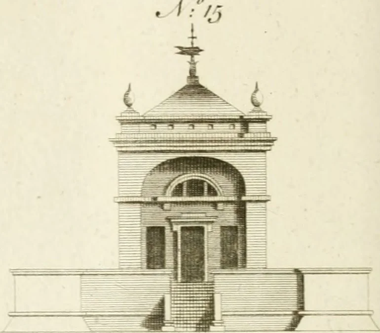 An illustration from The modern builder's assistant, or, A concise epitome of the whole system of architecture : in which the various branches of that excellent study are establish'd on the most familiar principles and rendered adequate to every capacity ..., 1757, leaf 113