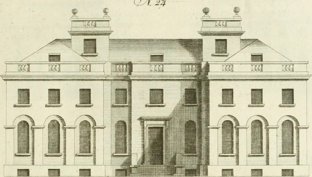 An illustration from The modern builder's assistant, or, A concise epitome of the whole system of architecture : in which the various branches of that excellent study are establish'd on the most familiar principles and rendered adequate to every capacity ..., 1757, leaf 142
