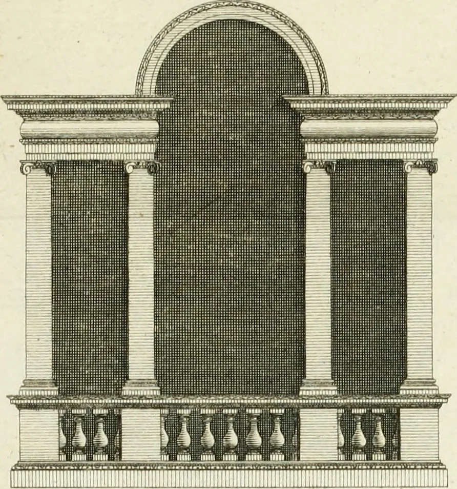 An illustration from The modern builder's assistant, or, A concise epitome of the whole system of architecture : in which the various branches of that excellent study are establish'd on the most familiar principles and rendered adequate to every capacity ..., 1757, leaf 198