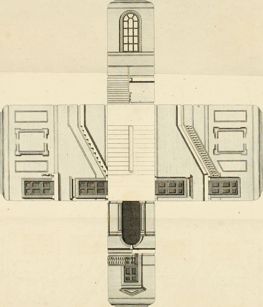An illustration from The modern builder's assistant, or, A concise epitome of the whole system of architecture : in which the various branches of that excellent study are establish'd on the most familiar principles and rendered adequate to every capacity ..., 1757, leaf 201