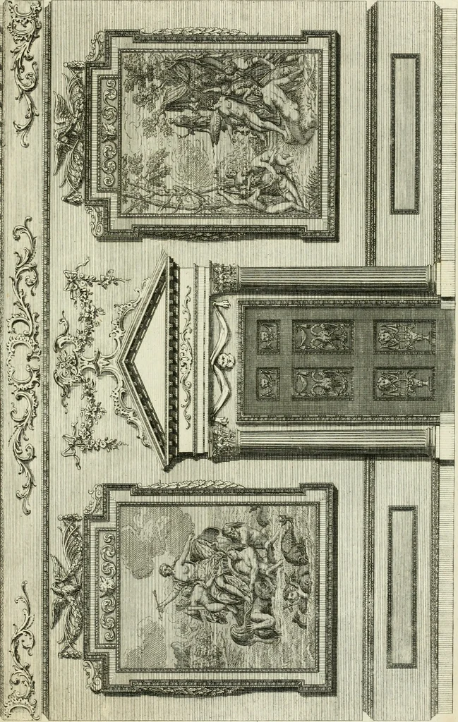 An illustration from The modern builder's assistant, or, A concise epitome of the whole system of architecture : in which the various branches of that excellent study are establish'd on the most familiar principles and rendered adequate to every capacity ..., 1757, leaf 204