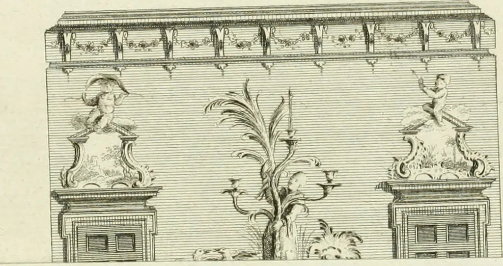 An illustration from The modern builder's assistant, or, A concise epitome of the whole system of architecture : in which the various branches of that excellent study are establish'd on the most familiar principles and rendered adequate to every capacity ..., 1757, leaf 208