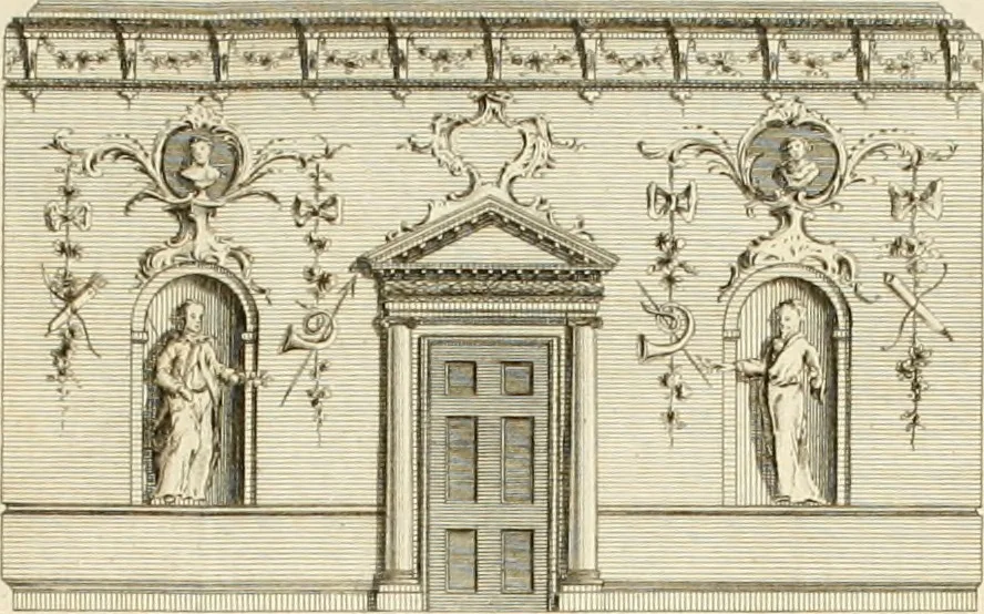 An illustration from The modern builder's assistant, or, A concise epitome of the whole system of architecture : in which the various branches of that excellent study are establish'd on the most familiar principles and rendered adequate to every capacity ..., 1757, leaf 209