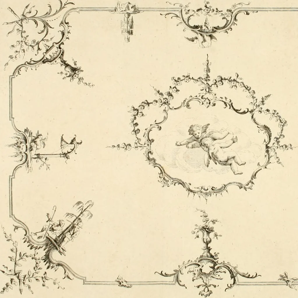 An illustration from The modern builder's assistant, or, A concise epitome of the whole system of architecture : in which the various branches of that excellent study are establish'd on the most familiar principles and rendered adequate to every capacity ..., 1757, leaf 221