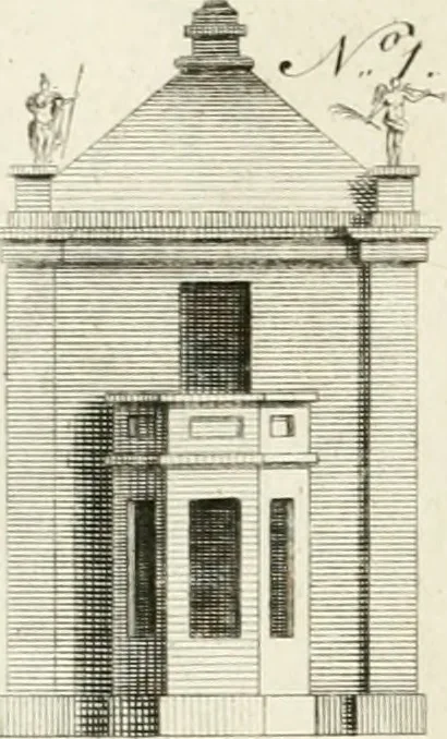 An illustration from The modern builder's assistant, or, A concise epitome of the whole system of architecture : in which the various branches of that excellent study are establish'd on the most familiar principles and rendered adequate to every capacity ..., 1757, leaf 73