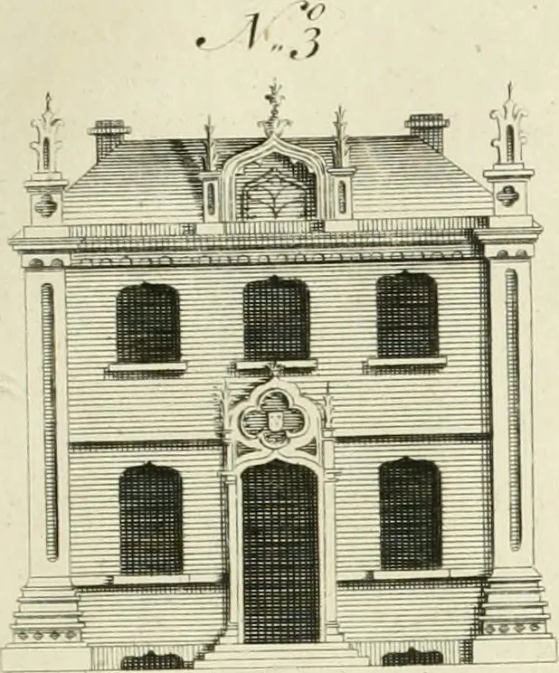 An illustration from The modern builder's assistant, or, A concise epitome of the whole system of architecture : in which the various branches of that excellent study are establish'd on the most familiar principles and rendered adequate to every capacity ..., 1757, leaf 76
