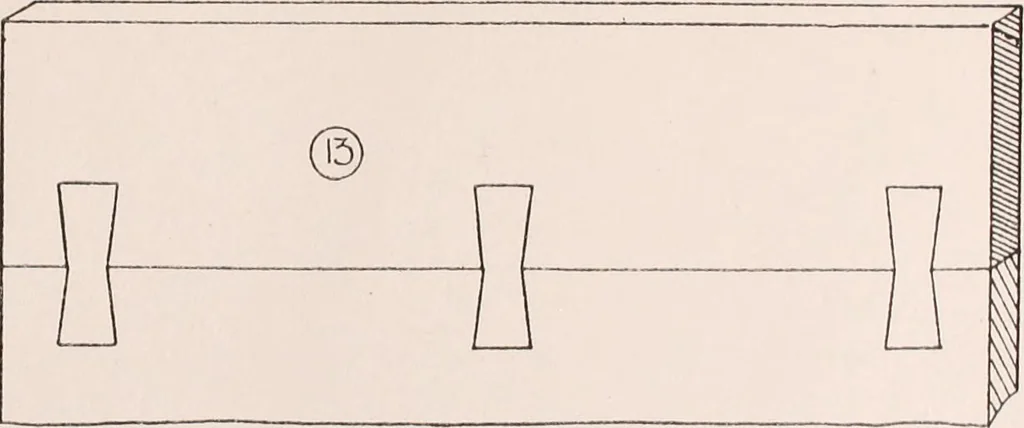 An illustration from Modern cabinet work, furniture & fitments; an account of the theory & practice in the production of all kinds of cabinet work & furniture with chapters on the growth and progress of design and construction; illustrated by over 1000 practical workshop drawings, photographs & original designs, 1922, leaf 103