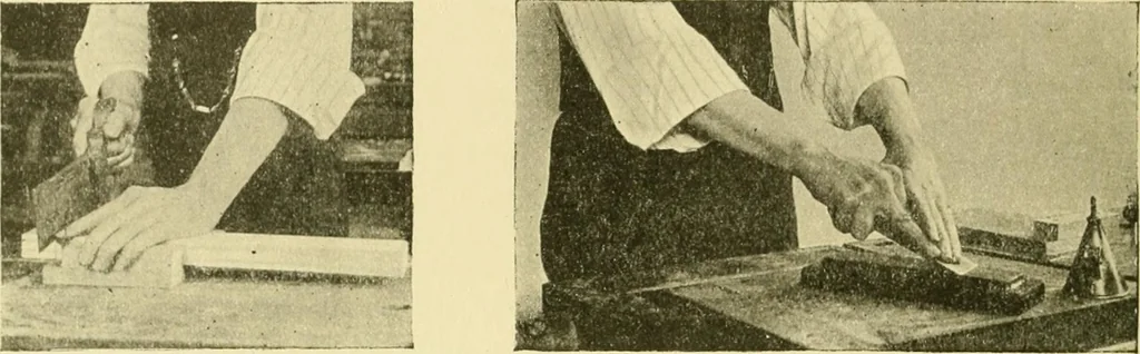 An illustration from Modern cabinet work, furniture & fitments; an account of the theory & practice in the production of all kinds of cabinet work & furniture with chapters on the growth and progress of design and construction; illustrated by over 1000 practical workshop drawings, photographs & original designs, 1922, leaf 117