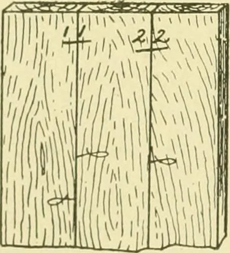 An illustration from Modern cabinet work, furniture & fitments; an account of the theory & practice in the production of all kinds of cabinet work & furniture with chapters on the growth and progress of design and construction; illustrated by over 1000 practical workshop drawings, photographs & original designs, 1922, leaf 119