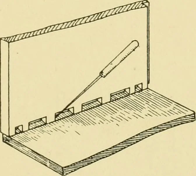 An illustration from Modern cabinet work, furniture & fitments; an account of the theory & practice in the production of all kinds of cabinet work & furniture with chapters on the growth and progress of design and construction; illustrated by over 1000 practical workshop drawings, photographs & original designs, 1922, leaf 124