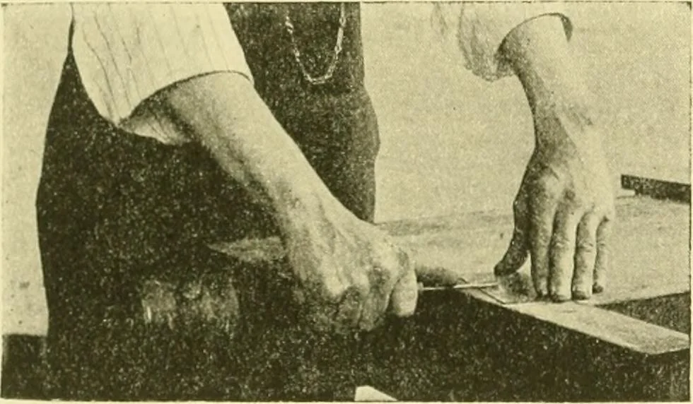 An illustration from Modern cabinet work, furniture & fitments; an account of the theory & practice in the production of all kinds of cabinet work & furniture with chapters on the growth and progress of design and construction; illustrated by over 1000 practical workshop drawings, photographs & original designs, 1922, leaf 131
