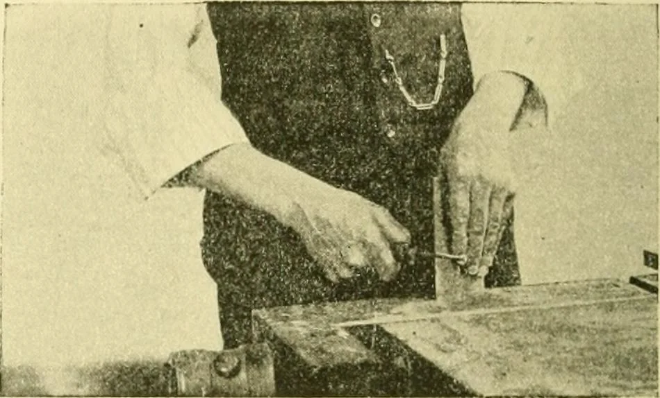 An illustration from Modern cabinet work, furniture & fitments; an account of the theory & practice in the production of all kinds of cabinet work & furniture with chapters on the growth and progress of design and construction; illustrated by over 1000 practical workshop drawings, photographs & original designs, 1922, leaf 131