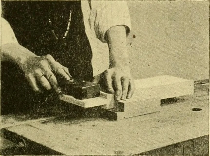 An illustration from Modern cabinet work, furniture & fitments; an account of the theory & practice in the production of all kinds of cabinet work & furniture with chapters on the growth and progress of design and construction; illustrated by over 1000 practical workshop drawings, photographs & original designs, 1922, leaf 138