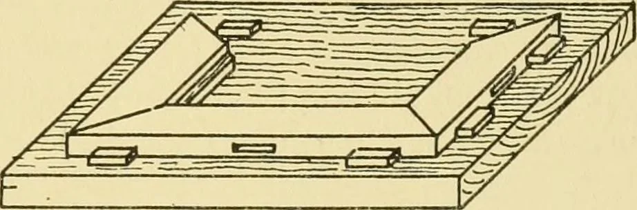 An illustration from Modern cabinet work, furniture & fitments; an account of the theory & practice in the production of all kinds of cabinet work & furniture with chapters on the growth and progress of design and construction; illustrated by over 1000 practical workshop drawings, photographs & original designs, 1922, leaf 138