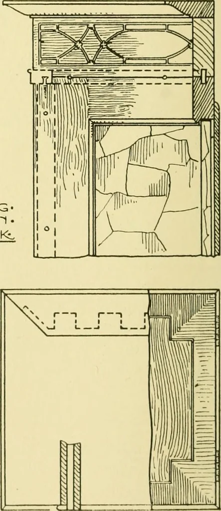 An illustration from Modern cabinet work, furniture & fitments; an account of the theory & practice in the production of all kinds of cabinet work & furniture with chapters on the growth and progress of design and construction; illustrated by over 1000 practical workshop drawings, photographs & original designs, 1922, leaf 173