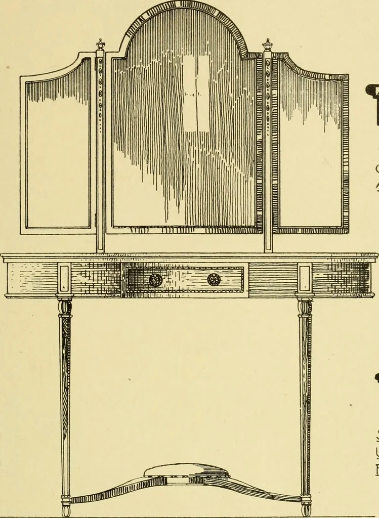 An illustration from Modern cabinet work, furniture & fitments; an account of the theory & practice in the production of all kinds of cabinet work & furniture with chapters on the growth and progress of design and construction; illustrated by over 1000 practical workshop drawings, photographs & original designs, 1922, leaf 178