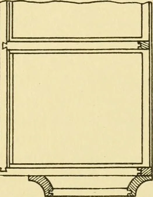 An illustration from Modern cabinet work, furniture & fitments; an account of the theory & practice in the production of all kinds of cabinet work & furniture with chapters on the growth and progress of design and construction; illustrated by over 1000 practical workshop drawings, photographs & original designs, 1922, leaf 186