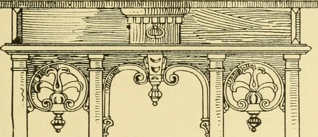 An illustration from Modern cabinet work, furniture & fitments; an account of the theory & practice in the production of all kinds of cabinet work & furniture with chapters on the growth and progress of design and construction; illustrated by over 1000 practical workshop drawings, photographs & original designs, 1922, leaf 192
