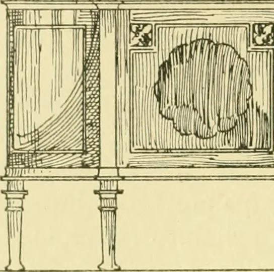 An illustration from Modern cabinet work, furniture & fitments; an account of the theory & practice in the production of all kinds of cabinet work & furniture with chapters on the growth and progress of design and construction; illustrated by over 1000 practical workshop drawings, photographs & original designs, 1922, leaf 219
