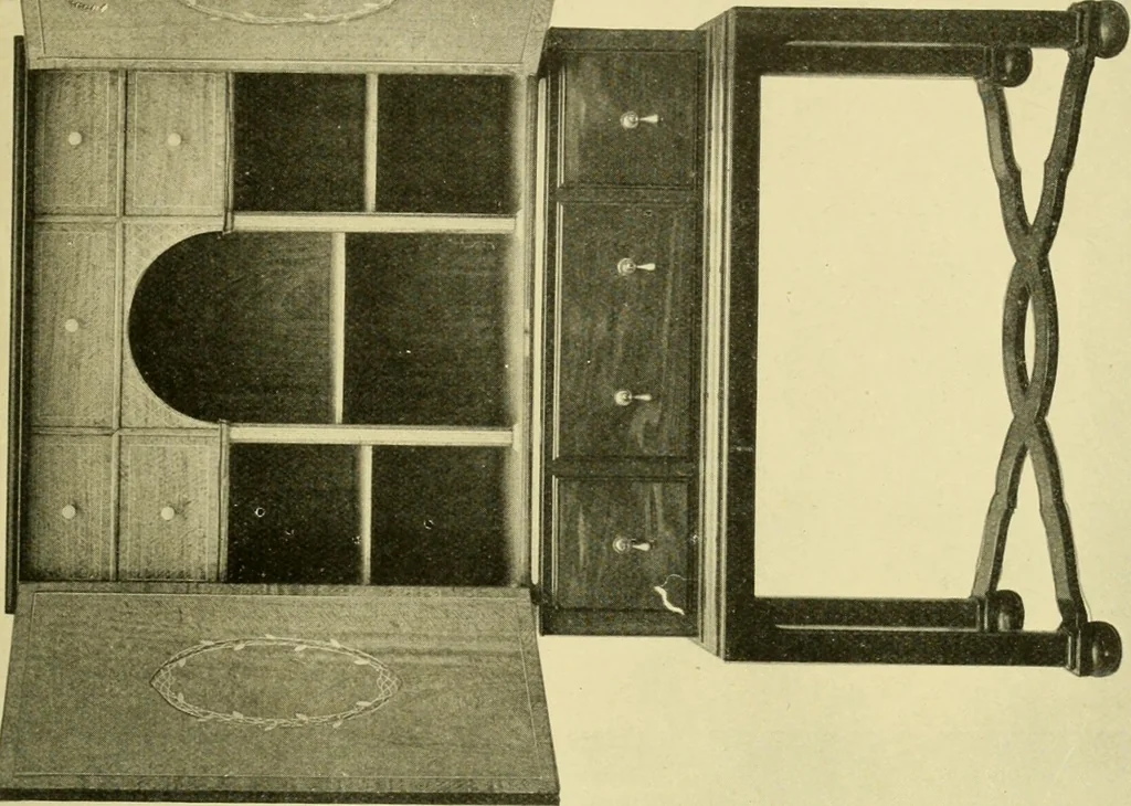 An illustration from Modern cabinet work, furniture & fitments; an account of the theory & practice in the production of all kinds of cabinet work & furniture with chapters on the growth and progress of design and construction; illustrated by over 1000 practical workshop drawings, photographs & original designs, 1922, leaf 234