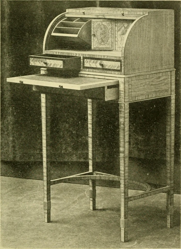 An illustration from Modern cabinet work, furniture & fitments; an account of the theory & practice in the production of all kinds of cabinet work & furniture with chapters on the growth and progress of design and construction; illustrated by over 1000 practical workshop drawings, photographs & original designs, 1922, leaf 235