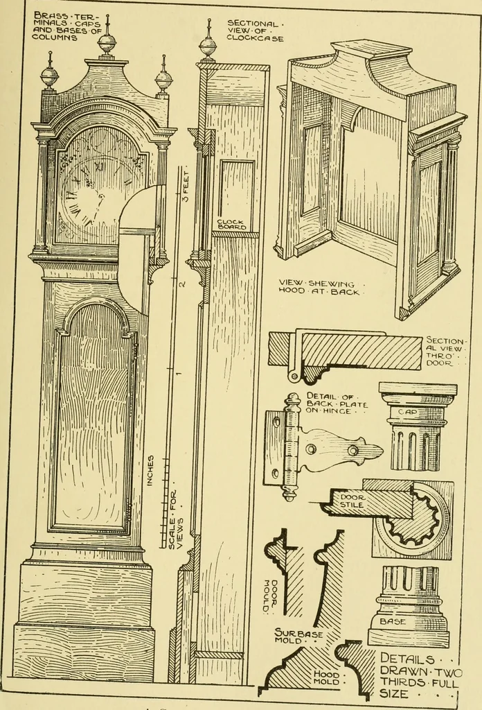An illustration from Modern cabinet work, furniture & fitments; an account of the theory & practice in the production of all kinds of cabinet work & furniture with chapters on the growth and progress of design and construction; illustrated by over 1000 practical workshop drawings, photographs & original designs, 1922, leaf 262