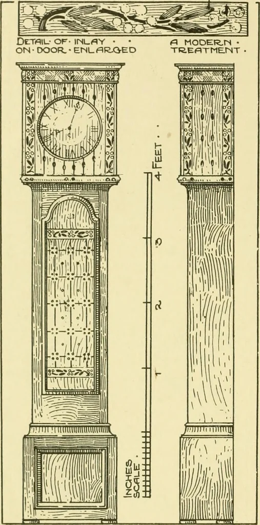 An illustration from Modern cabinet work, furniture & fitments; an account of the theory & practice in the production of all kinds of cabinet work & furniture with chapters on the growth and progress of design and construction; illustrated by over 1000 practical workshop drawings, photographs & original designs, 1922, leaf 263