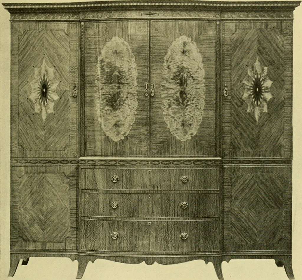 An illustration from Modern cabinet work, furniture & fitments; an account of the theory & practice in the production of all kinds of cabinet work & furniture with chapters on the growth and progress of design and construction; illustrated by over 1000 practical workshop drawings, photographs & original designs, 1922, leaf 266