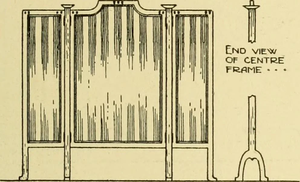 An illustration from Modern cabinet work, furniture & fitments; an account of the theory & practice in the production of all kinds of cabinet work & furniture with chapters on the growth and progress of design and construction; illustrated by over 1000 practical workshop drawings, photographs & original designs, 1922, leaf 268