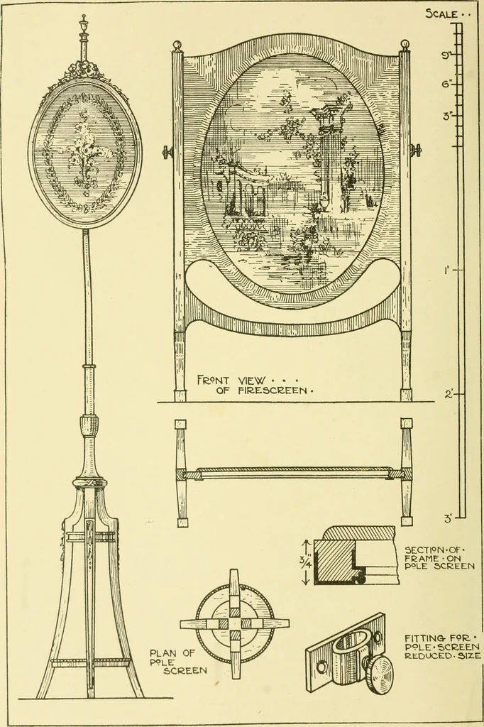 An illustration from Modern cabinet work, furniture & fitments; an account of the theory & practice in the production of all kinds of cabinet work & furniture with chapters on the growth and progress of design and construction; illustrated by over 1000 practical workshop drawings, photographs & original designs, 1922, leaf 269