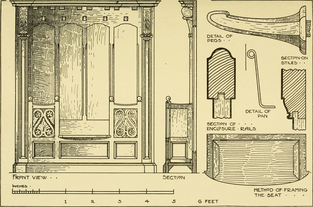 An illustration from Modern cabinet work, furniture & fitments; an account of the theory & practice in the production of all kinds of cabinet work & furniture with chapters on the growth and progress of design and construction; illustrated by over 1000 practical workshop drawings, photographs & original designs, 1922, leaf 276