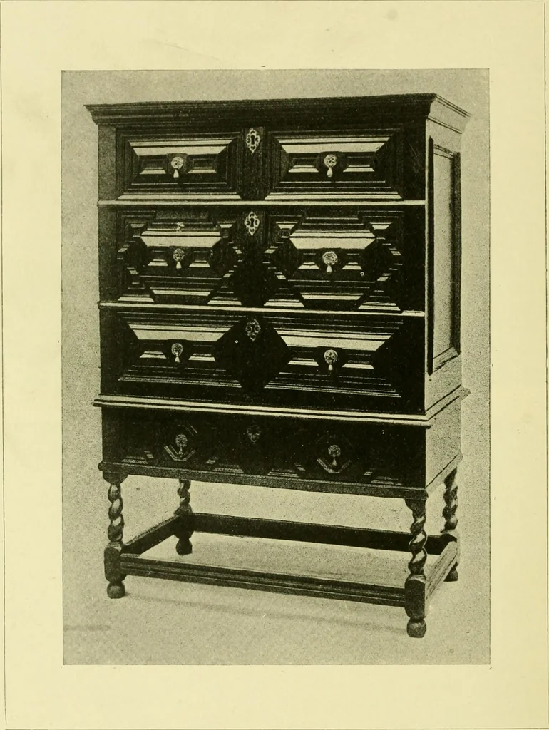 An illustration from Modern cabinet work, furniture & fitments; an account of the theory & practice in the production of all kinds of cabinet work & furniture with chapters on the growth and progress of design and construction; illustrated by over 1000 practical workshop drawings, photographs & original designs, 1922, leaf 329