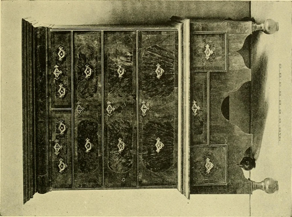 An illustration from Modern cabinet work, furniture & fitments; an account of the theory & practice in the production of all kinds of cabinet work & furniture with chapters on the growth and progress of design and construction; illustrated by over 1000 practical workshop drawings, photographs & original designs, 1922, leaf 332