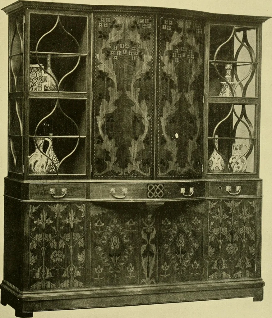 An illustration from Modern cabinet work, furniture & fitments; an account of the theory & practice in the production of all kinds of cabinet work & furniture with chapters on the growth and progress of design and construction; illustrated by over 1000 practical workshop drawings, photographs & original designs, 1922, leaf 340