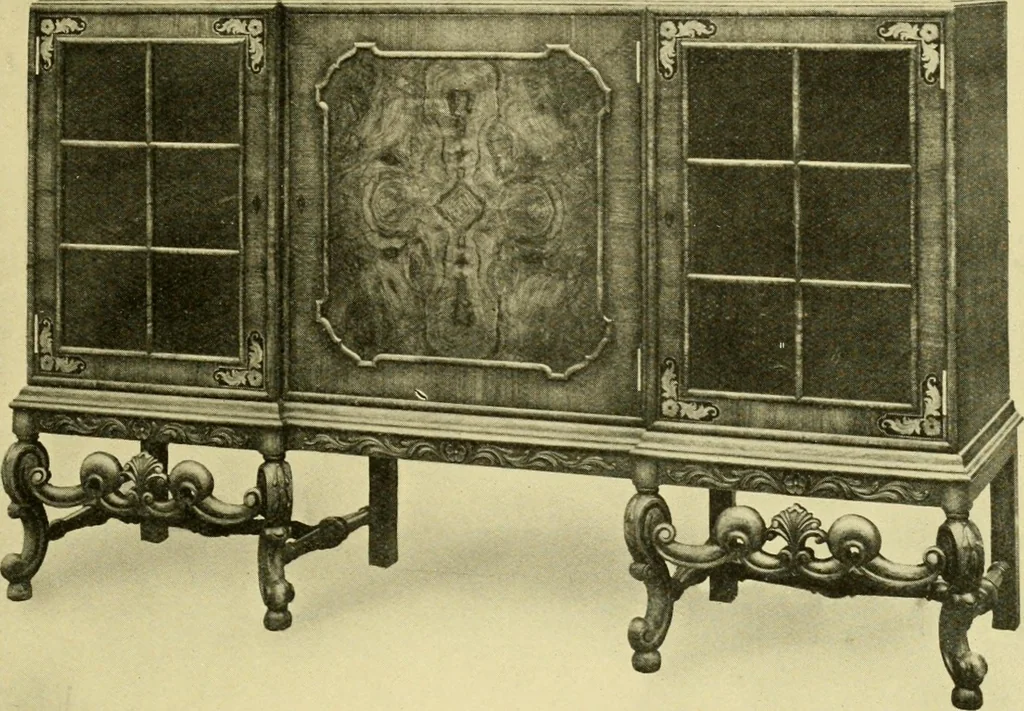 An illustration from Modern cabinet work, furniture & fitments; an account of the theory & practice in the production of all kinds of cabinet work & furniture with chapters on the growth and progress of design and construction; illustrated by over 1000 practical workshop drawings, photographs & original designs, 1922, leaf 350