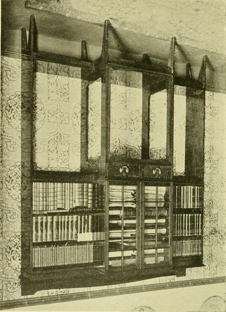 An illustration from Modern cabinet work, furniture & fitments; an account of the theory & practice in the production of all kinds of cabinet work & furniture with chapters on the growth and progress of design and construction; illustrated by over 1000 practical workshop drawings, photographs & original designs, 1922, leaf 351